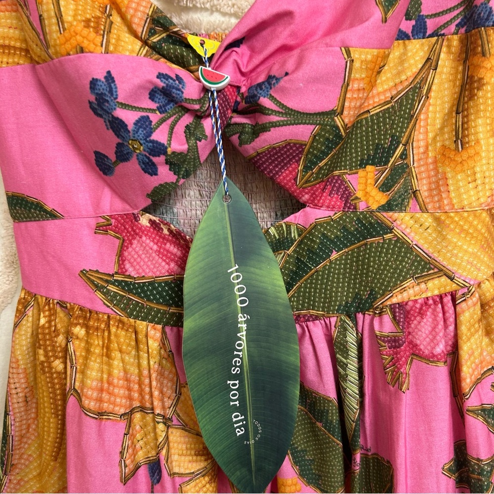 NWT Farm Rio Vestido Curto Fruta de Verão Mini Sundress, Size Brazil GG (US XL) - Picture 6 of 15